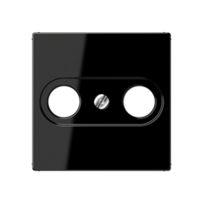 FND 55X55MM ADAPTER PORSELEIN ZWART + TV/R-WANDCONTACTDOOS