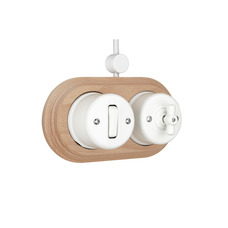 FND OPBOUW DRUKKNOP PORSELEIN WIT