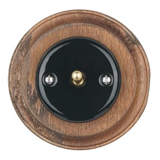 FND WISSELSCHAKELAAR PORSELEIN ZWART TYPE 2