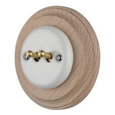 FND DUBBELE DRUKKNOP PORSELEIN WIT TYPE 2