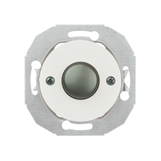 RENOVA DRUKKNOP MET METALLIC KNOP WIT