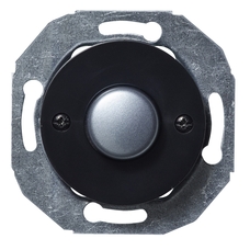 RENOVA DRUKKNOP MET METALLIC KNOP ZWART